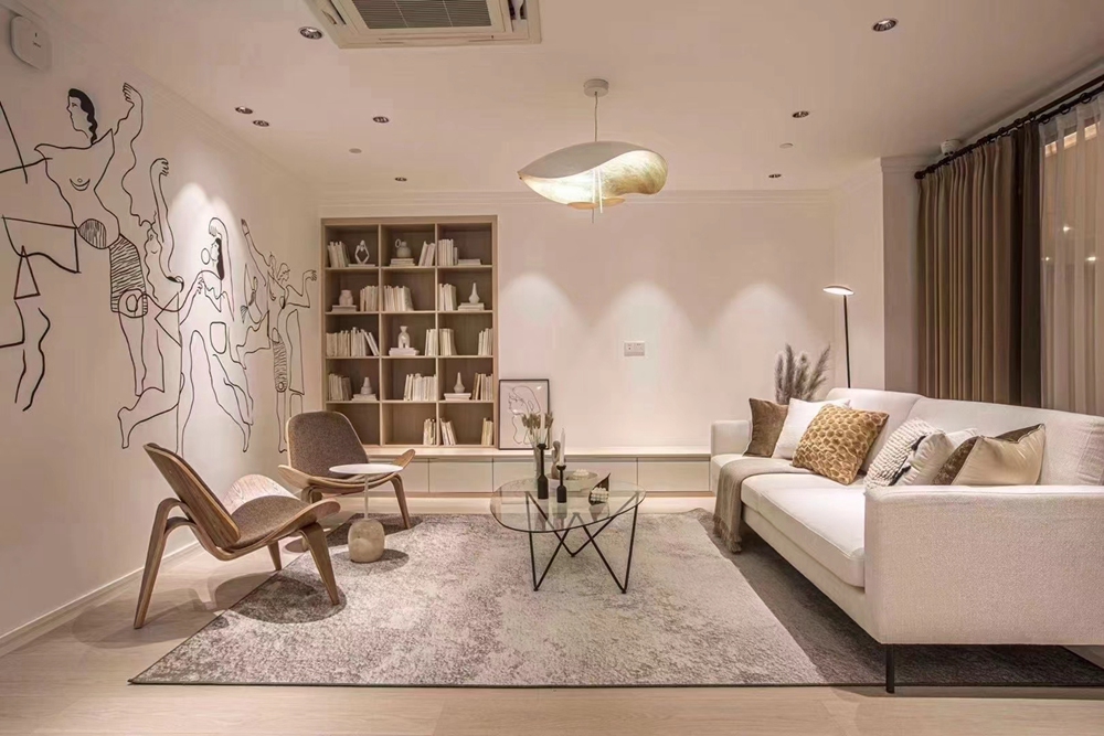 餐邊柜+榻榻米讀書角，這套88㎡簡約美宅刷爆朋友圈