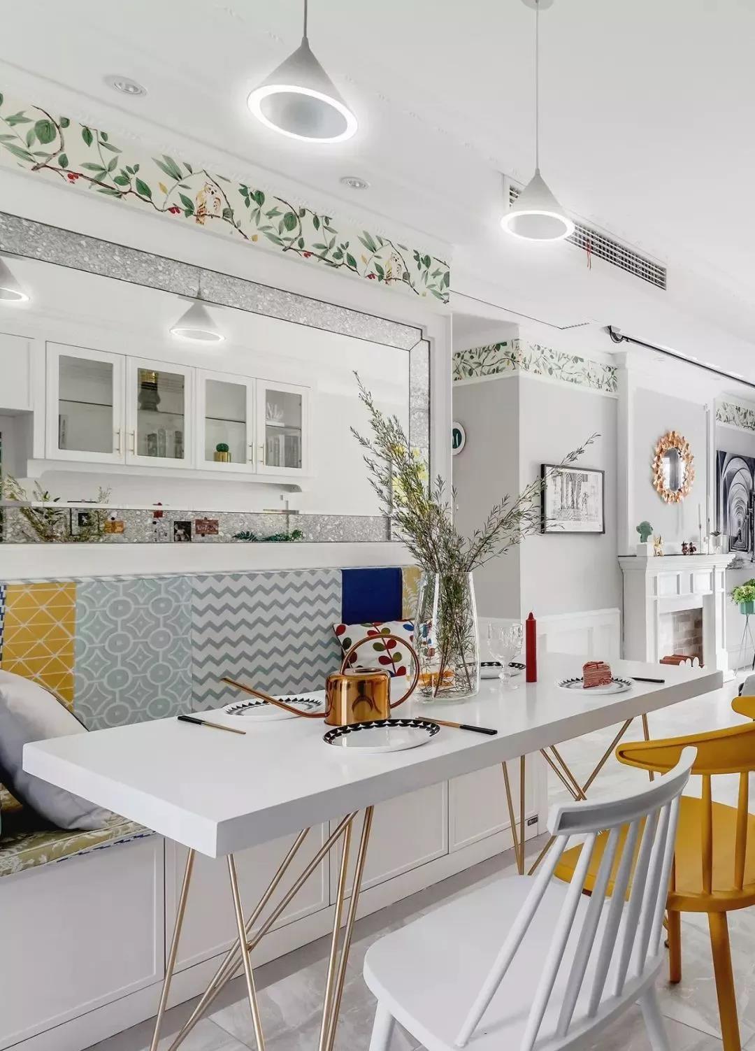 榻榻米臥室+卡座餐廳，滿屋的春天氣息，這個家我愛了