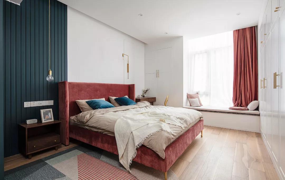 故宮紅+ins元素豪裝125㎡毛坯房，鄰居羨慕哭！