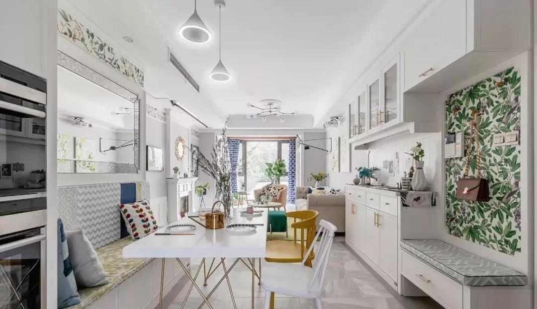 榻榻米臥室+卡座餐廳，滿屋的春天氣息，這個家我愛了