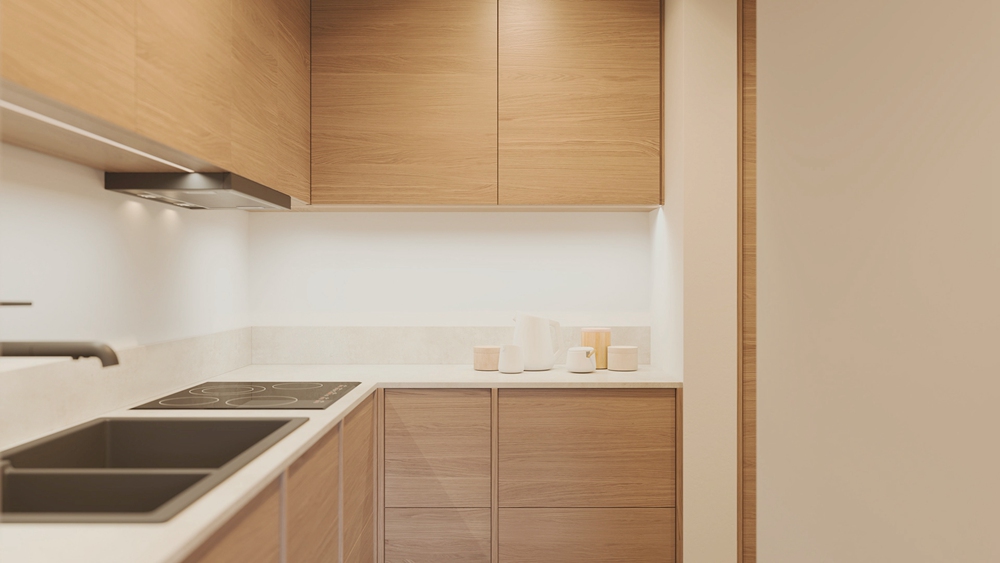 65㎡一室一廳，轉角客廳和廚房簡直美哭我！