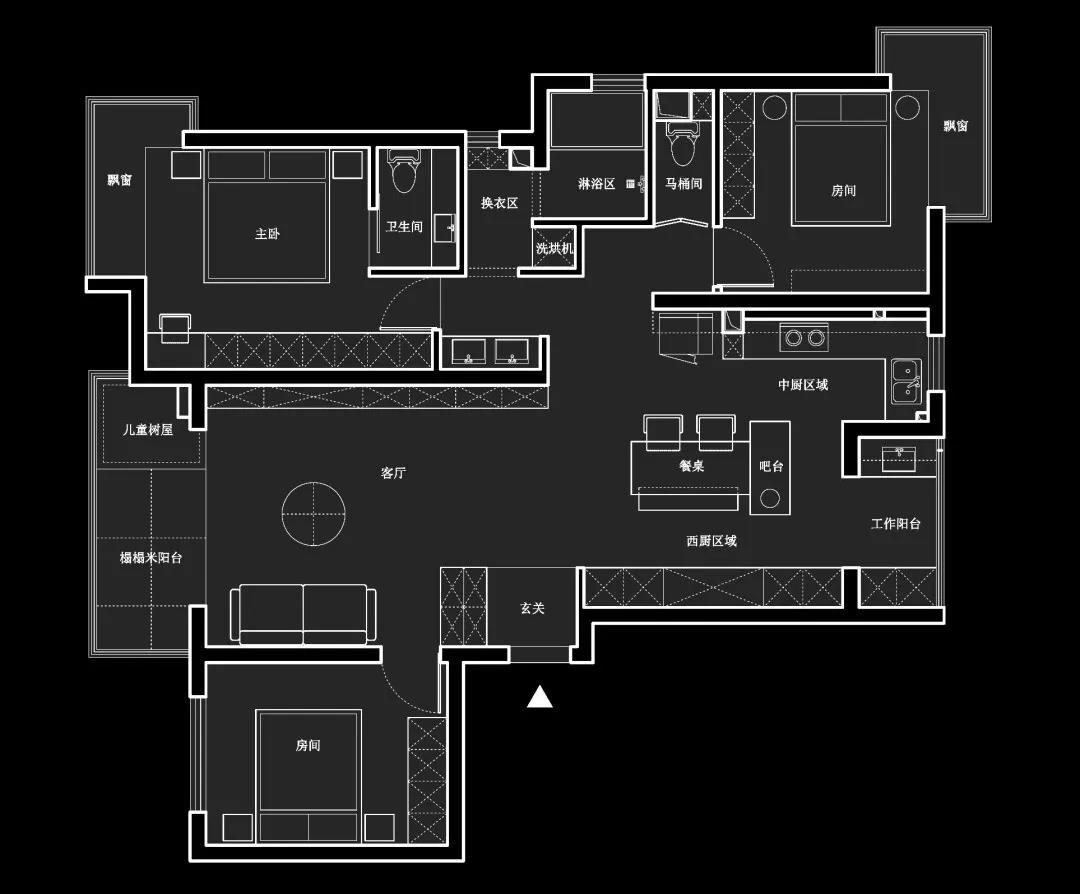 110㎡樹(shù)屋親子宅，定制收納柜，空間多到用不完！