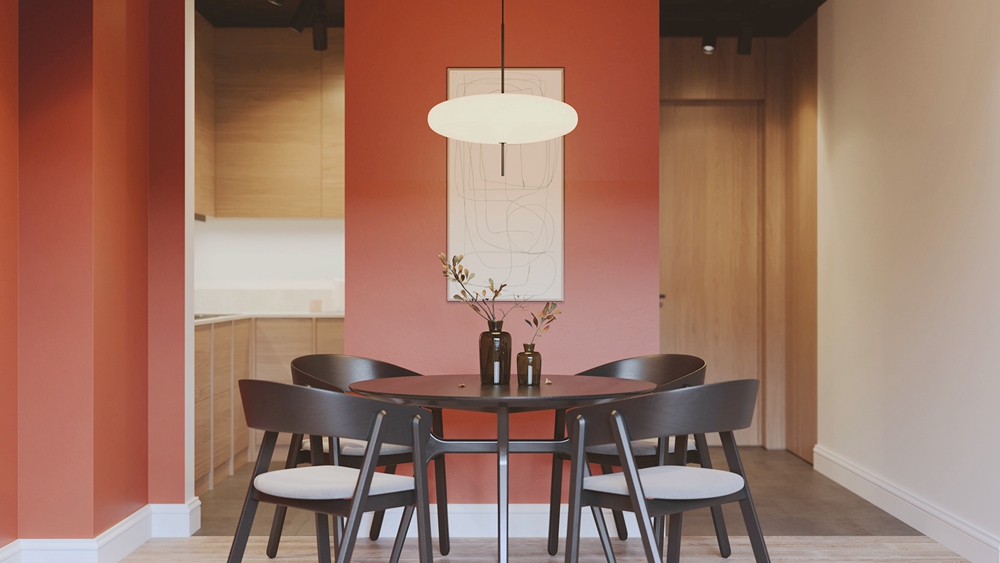 65㎡一室一廳，轉角客廳和廚房簡直美哭我！