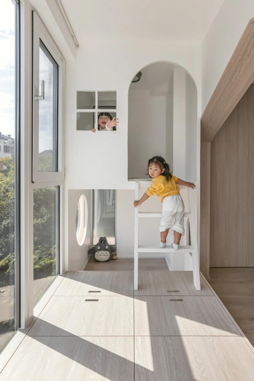 110㎡樹(shù)屋親子宅，定制收納柜，空間多到用不完！