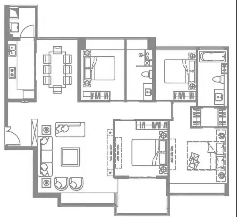 留學夫妻“遠程”裝修140㎡婚房，休閑茶室+多功能房舒適又美好！