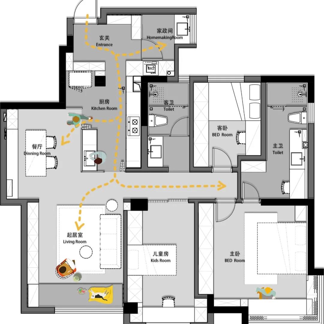 春日INS宅丨110㎡雜志風治愈色小三居，讓你愛上回家