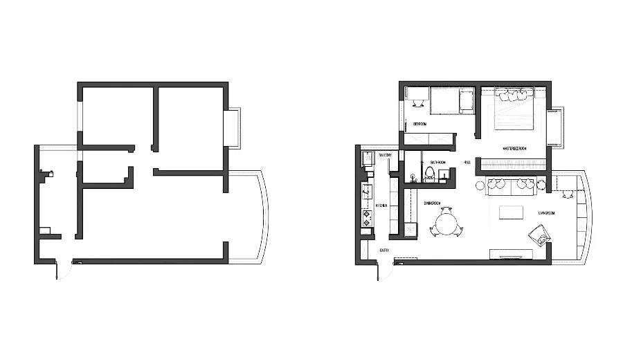 75㎡谷倉門廚房+休閑陽臺，這個家洋氣死了	