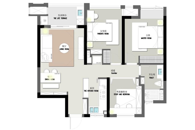 充滿“矛盾”的剛需89平北歐風，現代+復古、冷色+暖色，廚房設計更是妙！