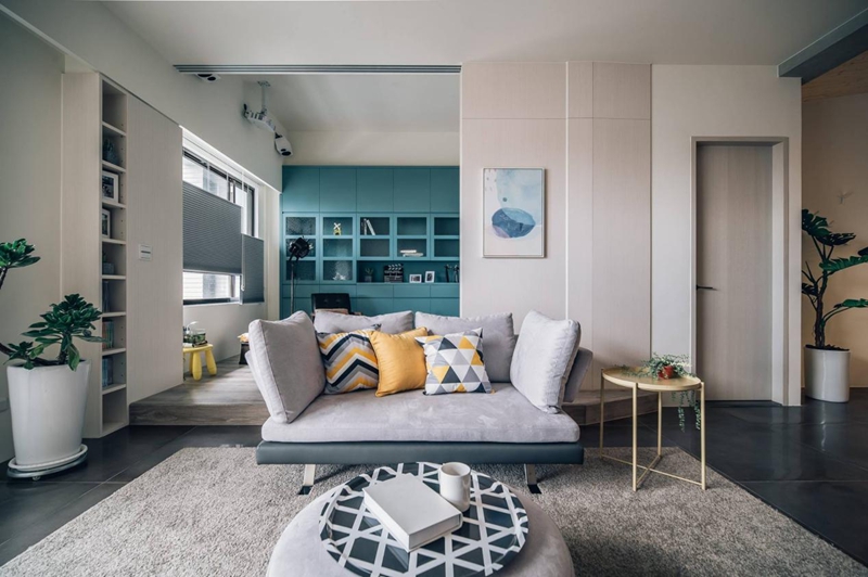 現代簡約搭配童趣的三口之家：100㎡進來學就對了！