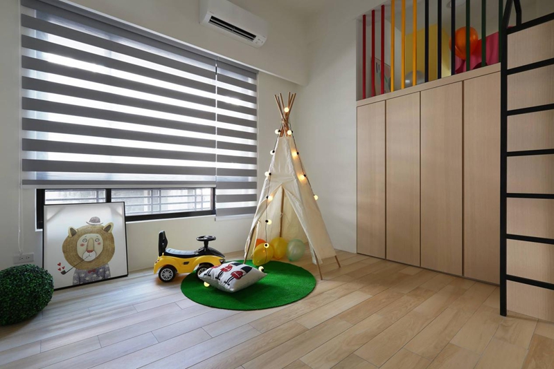 現代簡約搭配童趣的三口之家：100㎡進來學就對了！