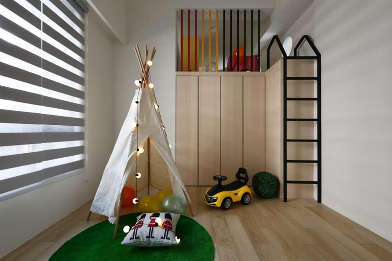 現代簡約搭配童趣的三口之家：100㎡進來學就對了！