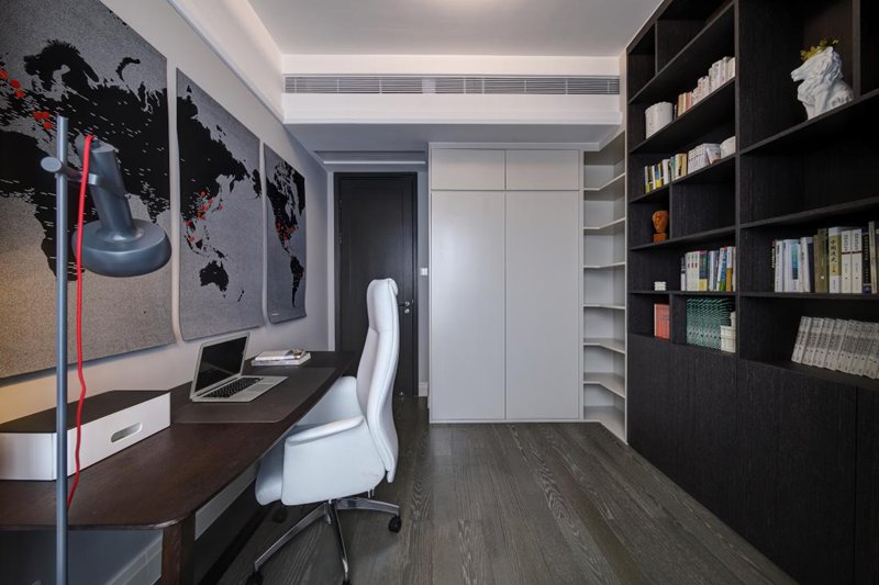 精裝房改造記|148㎡現(xiàn)代簡約風，書房隱形床太高級了